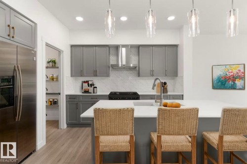 19127 20 Avenue, Edmonton, AB - Indoor Photo Showing Kitchen With Upgraded Kitchen