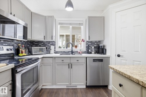 2916 31 Street, Edmonton, AB - Indoor Photo Showing Kitchen With Double Sink