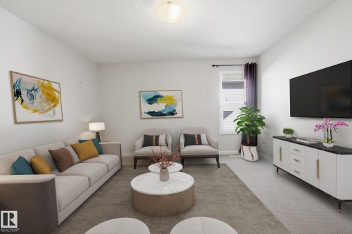1220 Secord Landing Landing, Edmonton, AB - Indoor Photo Showing Living Room