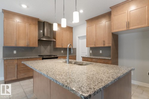 1424 29 Street, Edmonton, AB - Indoor Photo Showing Kitchen With Double Sink With Upgraded Kitchen