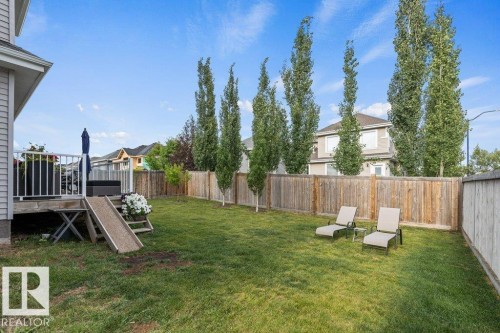 Summer View of South East Facing Backyard - 4476 Suzanna Crescent, Edmonton, AB - Outdoor With Backyard