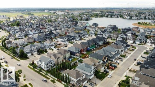 Summer Aerial View of Home - 4476 Suzanna Crescent, Edmonton, AB - Outdoor With Body Of Water With View