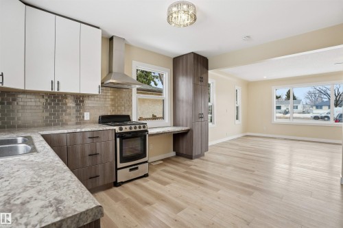 12235 St Albert Trail, Edmonton, AB - Indoor Photo Showing Kitchen With Double Sink With Upgraded Kitchen