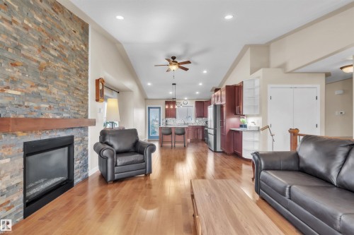 702 Pheasant Close, Cold Lake, AB - Indoor Photo Showing Living Room With Fireplace