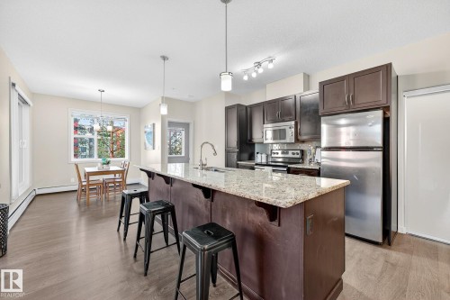 247 308 Ambleside Link, Edmonton, AB - Indoor Photo Showing Kitchen With Upgraded Kitchen