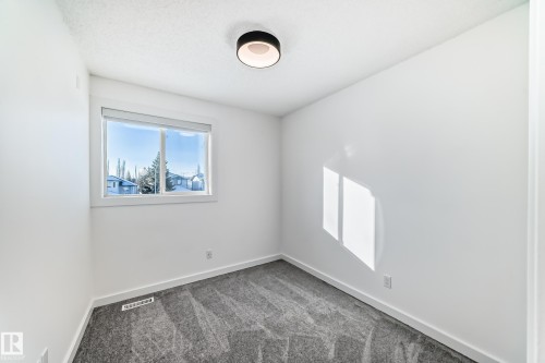 Carpeted spare room featuring baseboards - 4008 37 Avenue, Edmonton, AB - Indoor Photo Showing Other Room