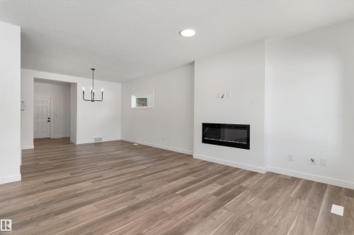 4028 207 Street, Edmonton, AB - Indoor Photo Showing Living Room With Fireplace