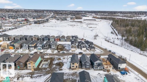 Aerial view showcasing a residential area with properties under construction and established homes - 5 Rosa Crescent, St. Albert, AB - Outdoor With View