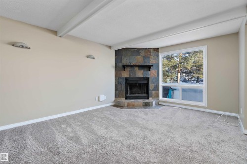 14583 121 Street, Edmonton, AB - Indoor Photo Showing Living Room With Fireplace
