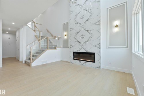 603 Ashgrove Circle, Leduc, AB - Indoor With Fireplace