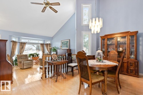 View From Dining Room Looking Into The Living Room. - 12824 157 Avenue, Edmonton, AB - Indoor Photo Showing Dining Room