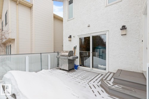 Good Sized Composite Deck Off Kitchen & Family Room. - 12824 157 Avenue, Edmonton, AB - Outdoor With Deck Patio Veranda With Exterior