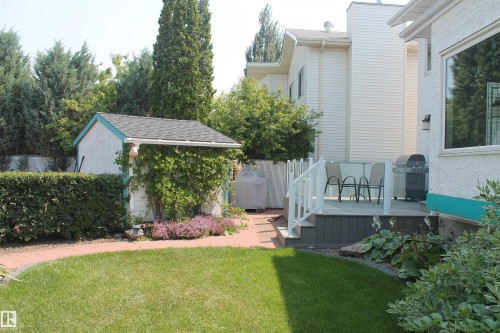 Yard & 1 Shed. - 12824 157 Avenue, Edmonton, AB - Outdoor With Deck Patio Veranda