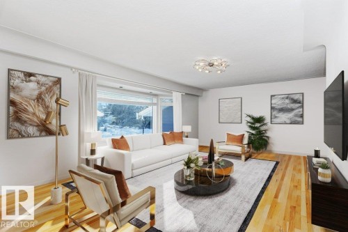 9728 141 Street, Edmonton, AB - Indoor Photo Showing Living Room