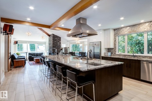 9728 141 Street, Edmonton, AB - Indoor Photo Showing Kitchen With Upgraded Kitchen
