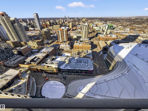 Expansive city views featuring a variety of urban architecture and distant landscapes under a blue sky - 2612 10360 102 Street, Edmonton, AB - Outdoor With View