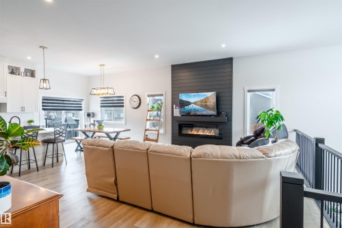 302 Fundy Way, Cold Lake, AB - Indoor Photo Showing Living Room With Fireplace