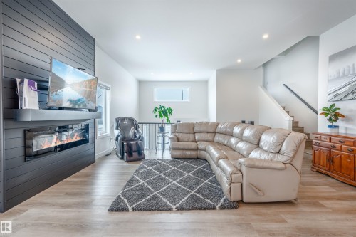 302 Fundy Way, Cold Lake, AB - Indoor Photo Showing Living Room With Fireplace