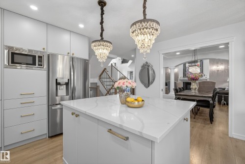 37 Leonard Drive, St. Albert, AB - Indoor Photo Showing Kitchen With Upgraded Kitchen