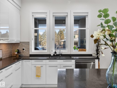 1121 Wahl Place, Edmonton, AB - Indoor Photo Showing Kitchen With Double Sink