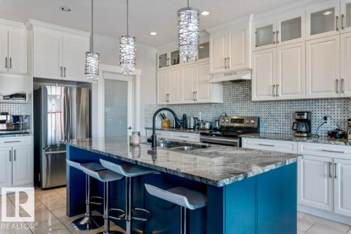 4452 6 Street, Edmonton, AB - Indoor Photo Showing Kitchen With Double Sink With Upgraded Kitchen