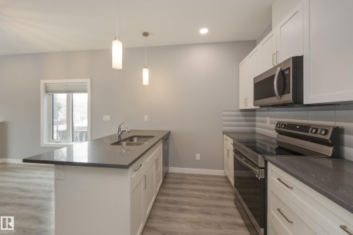 2 12014 92 Street, Edmonton, AB - Indoor Photo Showing Kitchen With Double Sink