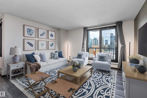 901 10145 109 Street, Edmonton, AB - Indoor Photo Showing Living Room