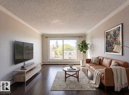 402 10330 113 Street, Edmonton, AB - Indoor Photo Showing Living Room