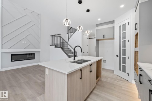 30 Blackbird Bend, Fort Saskatchewan, AB - Indoor Photo Showing Kitchen With Double Sink With Upgraded Kitchen