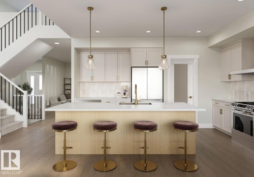 76 Jubilation Drive, St. Albert, AB - Indoor Photo Showing Kitchen With Upgraded Kitchen