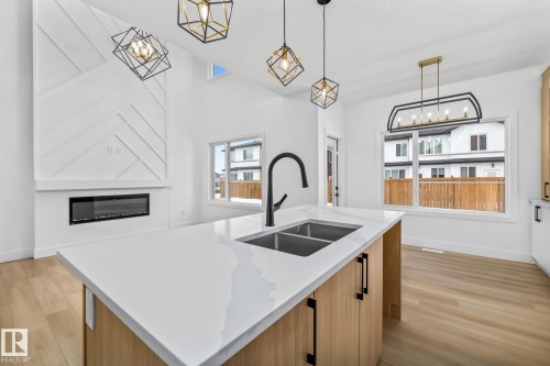 32 Blackbird Bend, Fort Saskatchewan, AB - Indoor Photo Showing Kitchen With Double Sink