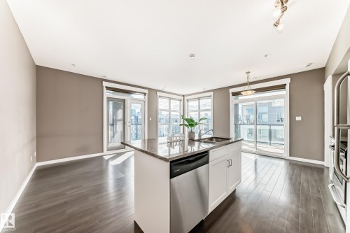 504 10518 113 Street, Edmonton, AB - Indoor Photo Showing Kitchen With Double Sink With Upgraded Kitchen