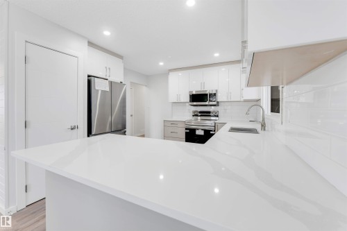14511 21 St., Edmonton, AB - Indoor Photo Showing Kitchen With Upgraded Kitchen