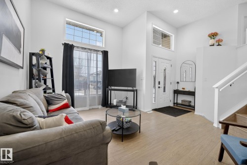 4503 149 Avenue, Edmonton, AB - Indoor Photo Showing Living Room With Fireplace