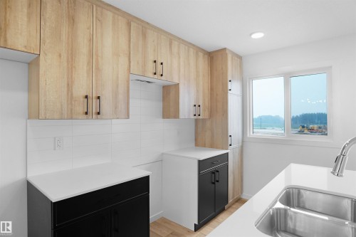 4296 Kinglet Drive, Edmonton, AB - Indoor Photo Showing Kitchen With Double Sink