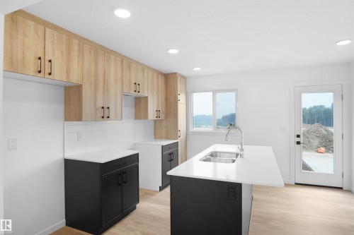 4296 Kinglet Drive, Edmonton, AB - Indoor Photo Showing Kitchen With Double Sink