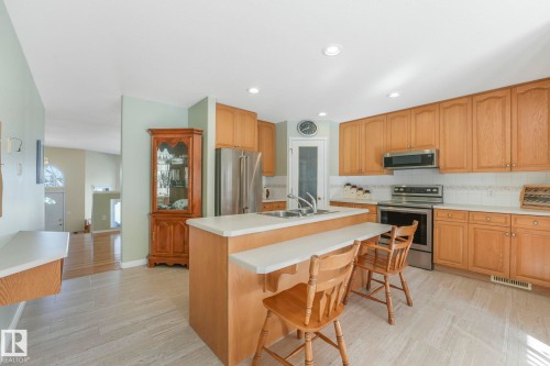 1033 Carter Crest Road, Edmonton, AB - Indoor Photo Showing Kitchen With Stainless Steel Kitchen With Double Sink
