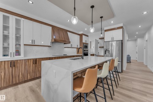 16115 34 Avenue, Edmonton, AB - Indoor Photo Showing Kitchen With Double Sink With Upgraded Kitchen