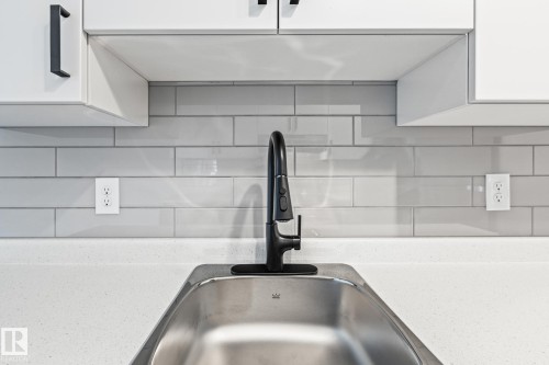 308 6208 180 Street, Edmonton, AB - Indoor Photo Showing Kitchen With Double Sink