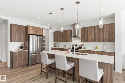 20031 26 Avenue, Edmonton, AB - Indoor Photo Showing Kitchen With Double Sink With Upgraded Kitchen