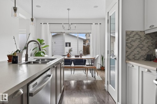 9708 220 Street, Edmonton, AB - Indoor Photo Showing Kitchen With Double Sink With Upgraded Kitchen