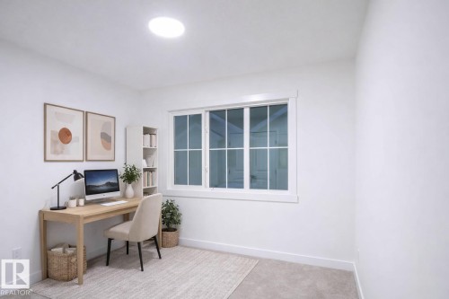 Virtually Staged Bedroom - 53 7110 Keswick Common Sw, Edmonton, AB - Indoor Photo Showing Office