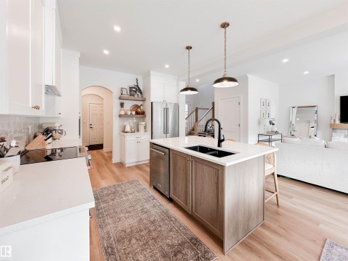 29 Cannes Cove, St. Albert, AB - Indoor Photo Showing Kitchen With Double Sink With Upgraded Kitchen