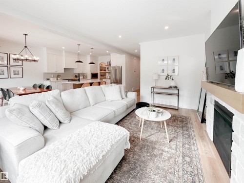 29 Cannes Cove, St. Albert, AB - Indoor Photo Showing Living Room With Fireplace