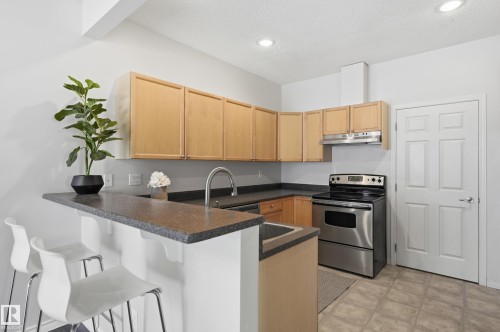 111 3040 Spence Wynd, Edmonton, AB - Indoor Photo Showing Kitchen With Stainless Steel Kitchen