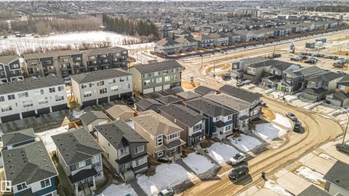 Aerial view of the community, showcasing various residential properties and roads - 29 Gambel Loop, Spruce Grove, AB - Outdoor With View