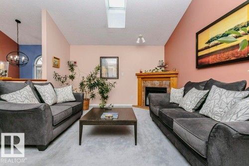 15004 103 Avenue, Edmonton, AB - Indoor Photo Showing Living Room With Fireplace