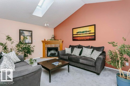 15004 103 Avenue, Edmonton, AB - Indoor Photo Showing Living Room With Fireplace