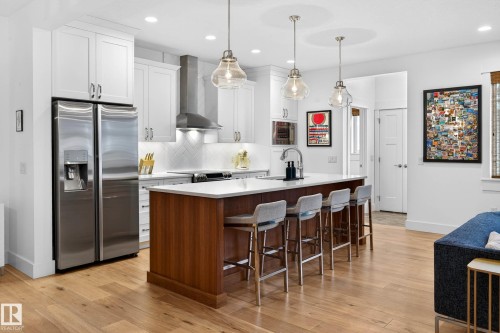 9738 75 Avenue, Edmonton, AB - Indoor Photo Showing Kitchen With Upgraded Kitchen