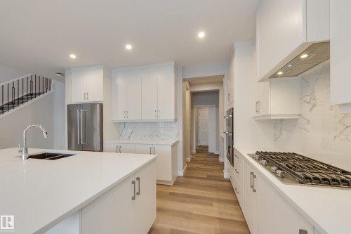 2624 206 Street, Edmonton, AB - Indoor Photo Showing Kitchen With Double Sink With Upgraded Kitchen